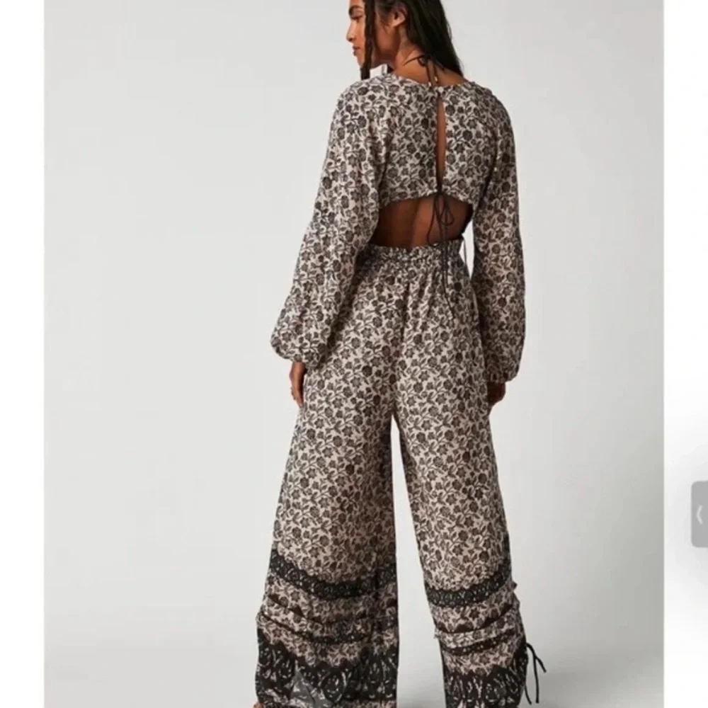 New Free People Forever Timeless Soulmate Boho Jumpsuit Size XS - Picture 5 of 16